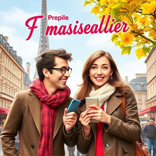 Affiche de la comédie 'Amour à la Franäaise' montrant un couple dans des situations cocasses typiquement franäaises.
