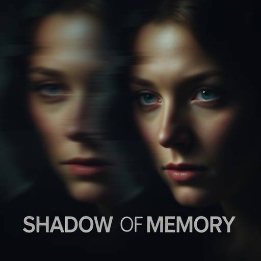Affiche de la série 'Les Ombres de la Mémoire' montrant des visages flous et fragmentés, représentant des souvenirs incertains et des identités troubles.
