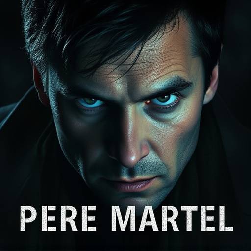 Affiche du thriller psychologique 'L'Hypnose' avec un regard intense et énigmatique de l'acteur principal, Pierre Martel.